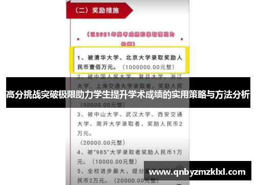高分挑战突破极限助力学生提升学术成绩的实用策略与方法分析